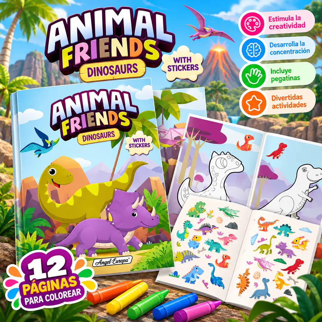 LIBRO DE ACTIVIDADES ANIMAL FRIENDS – DINOSAURIOS 1