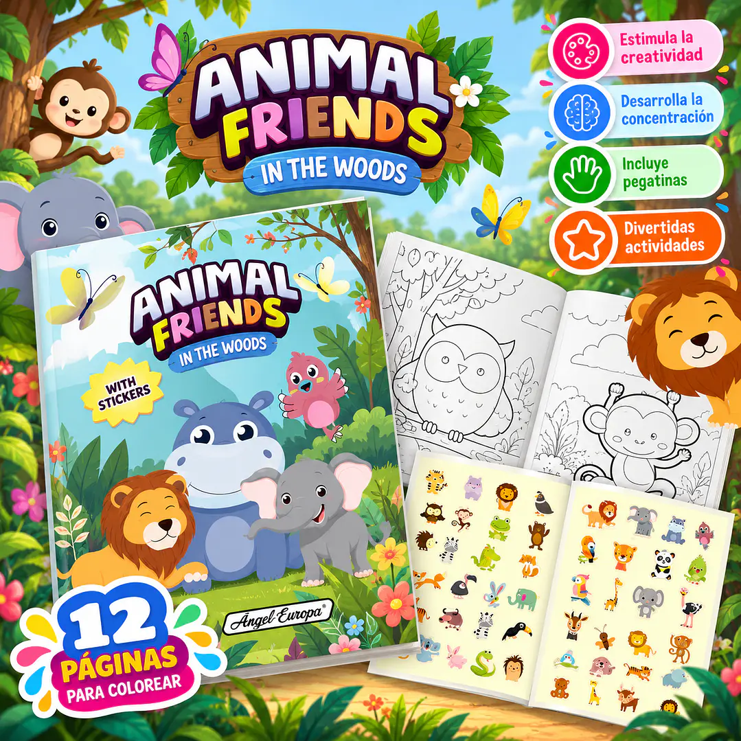 LIBRO DE ACTIVIDADES ANIMAL FRIENDS – IN THE WOODS 1