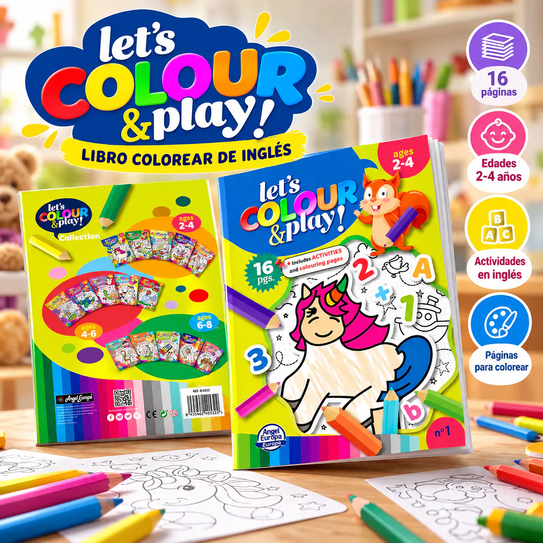LIBRO PARA COLOREAR EN INGLÉS “LET’S COLOUR & PLAY!” 1