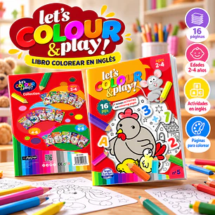 LIBRO PARA COLOREAR EN INGLÉS “LET’S COLOUR & PLAY!” – ANIMALES