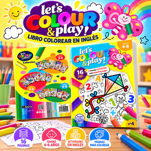 LIBRO PARA COLOREAR EN INGLÉS “LET’S COLOUR & PLAY!” – MARIPOSAS Y DIVERSIÓN