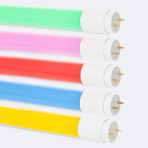 Tubo LED T8 G13 60cm PC de Cores 9W