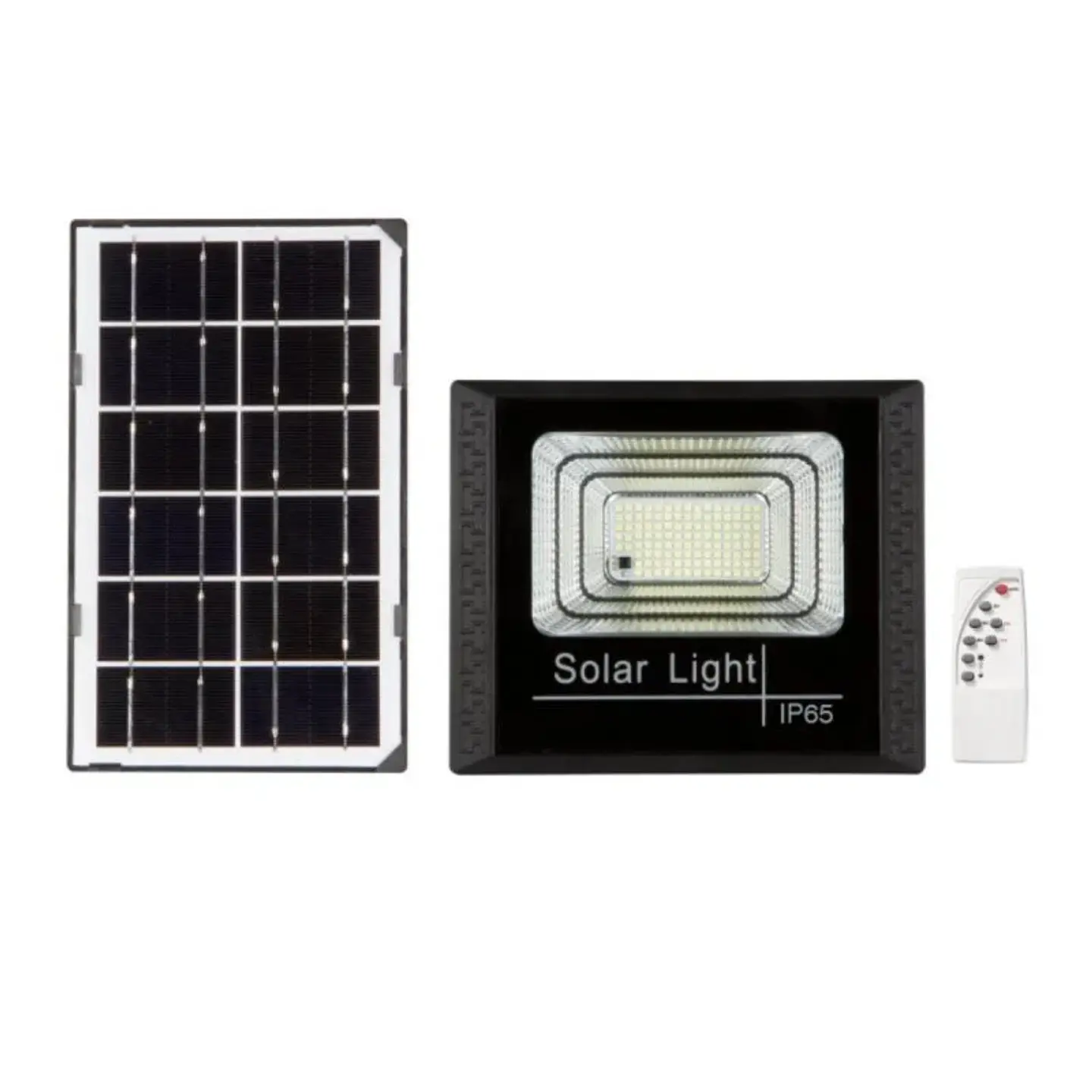 Holofote LED solar 30W 6500K Painel: Bateria 6V/6W: Controle remoto 3,2V/3000MaH [HO-SOLARFL-30W-01] 1