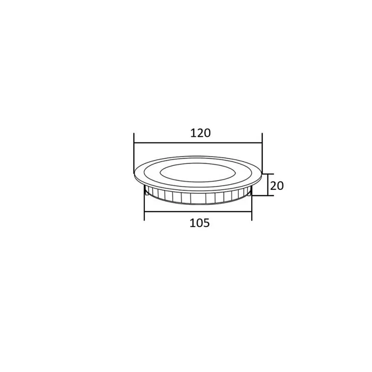 Placa LED Circular 6W SuperSlim Corte Ø 105 mm 4