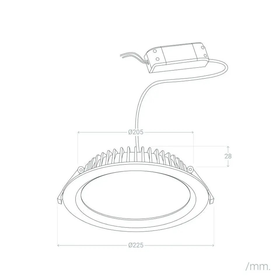Placa LED 20W Circular SuperSlim Corte Ø205 mm 4