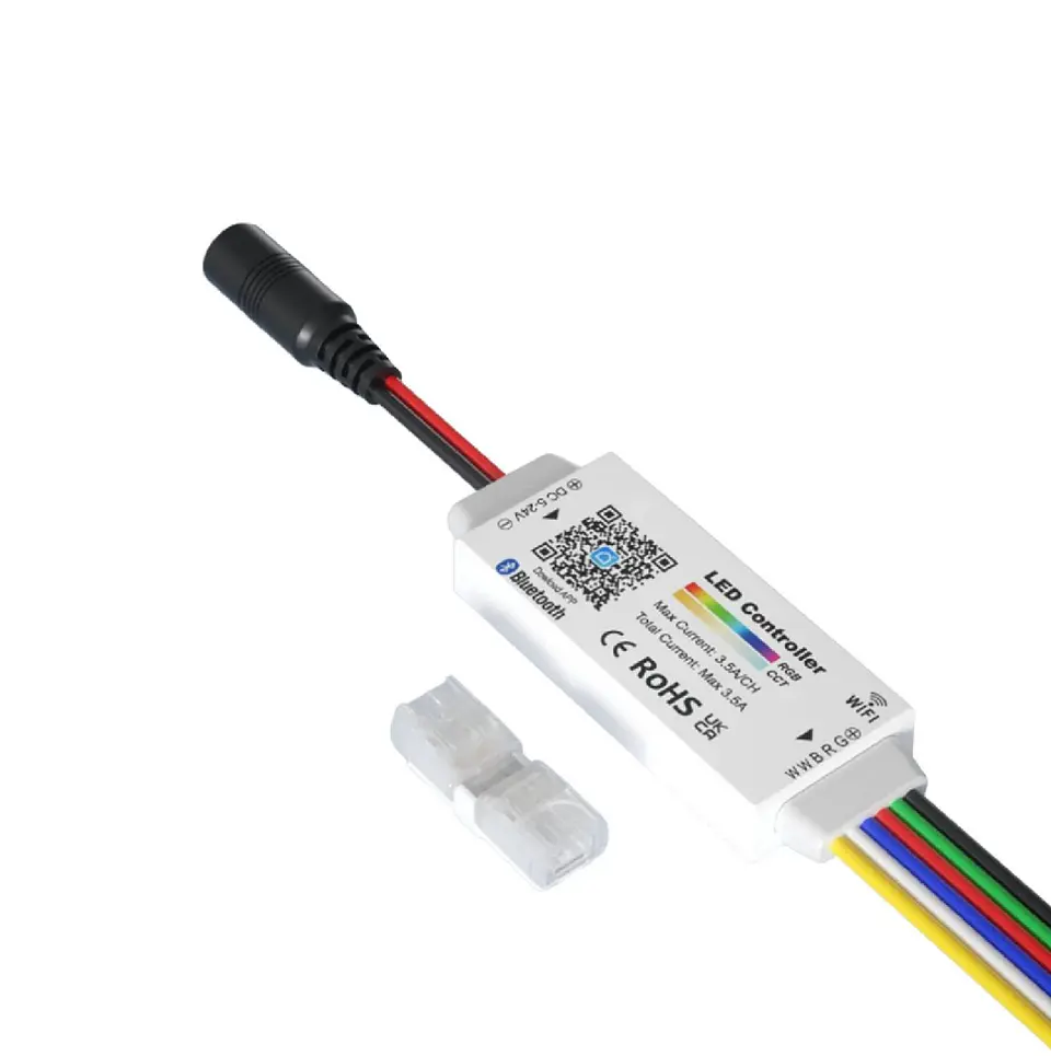 Controlador Regulador WiFi Fita LED RGB 5/24V DC 1