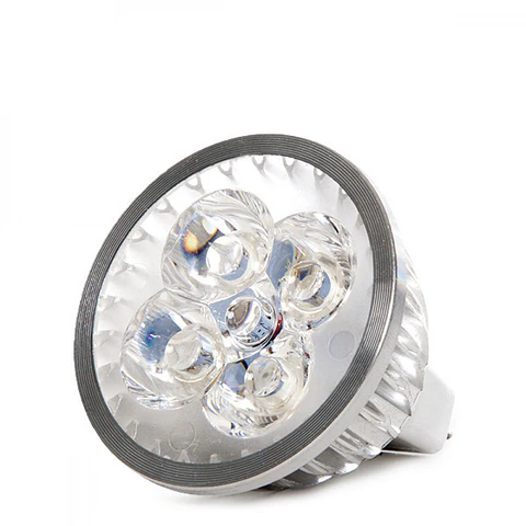 Lampada LED GU5.3 4W 300Lm 6000ºK MR16 24V Epistar 40.000H [CA-MR16-24V-4W-CW]