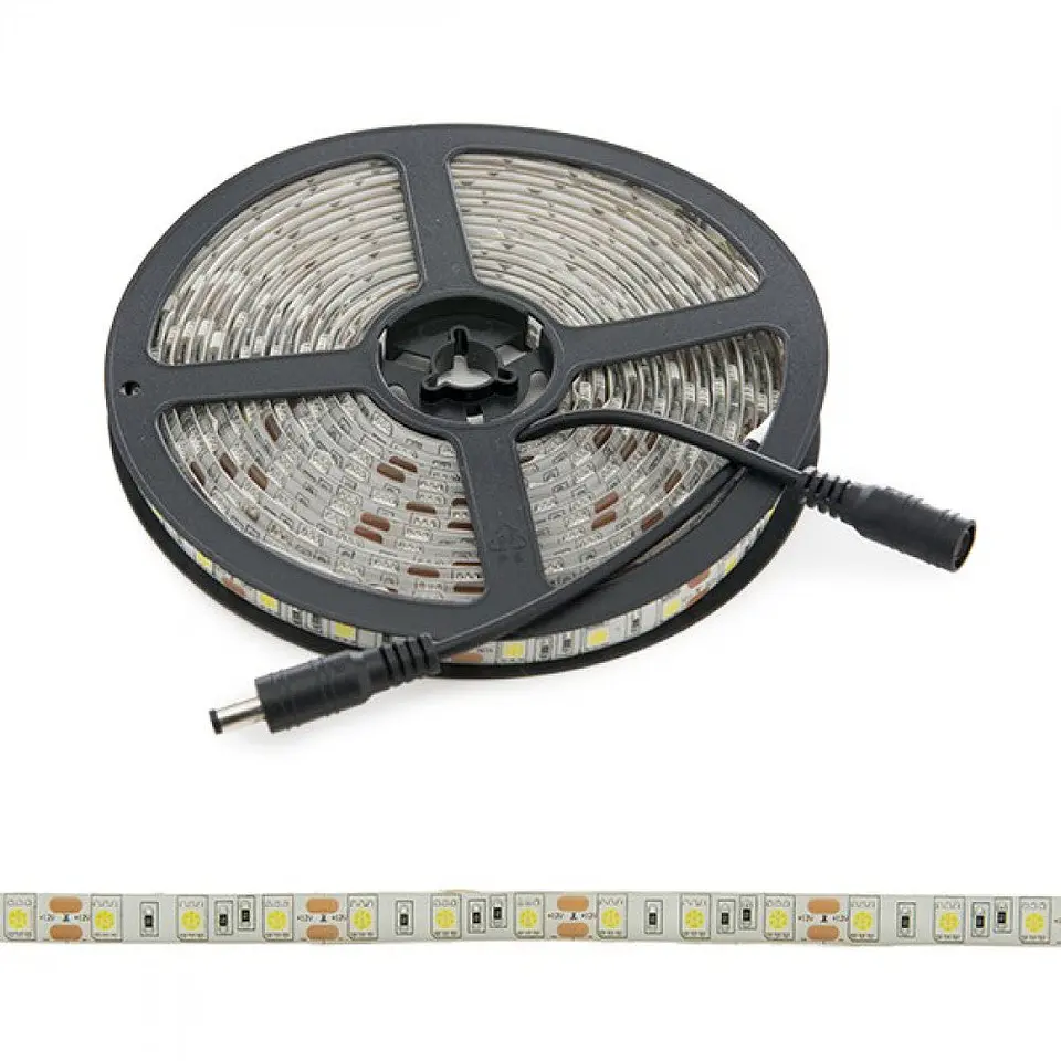 Faixa de 300 LEDs 72W 3948Lm CRI85 2700ÂºK SMD5050 12VDC IP65 x5M 40.000H [PL219010WW]-Branco Quente 1