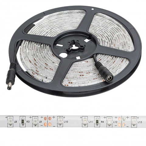 Faixa de 300 LEDs 24W 1128Lm CRI85 2700ºK SMD3528 12VDC IP65 x5M 40.000H [PL219002WW]-Branco Quente