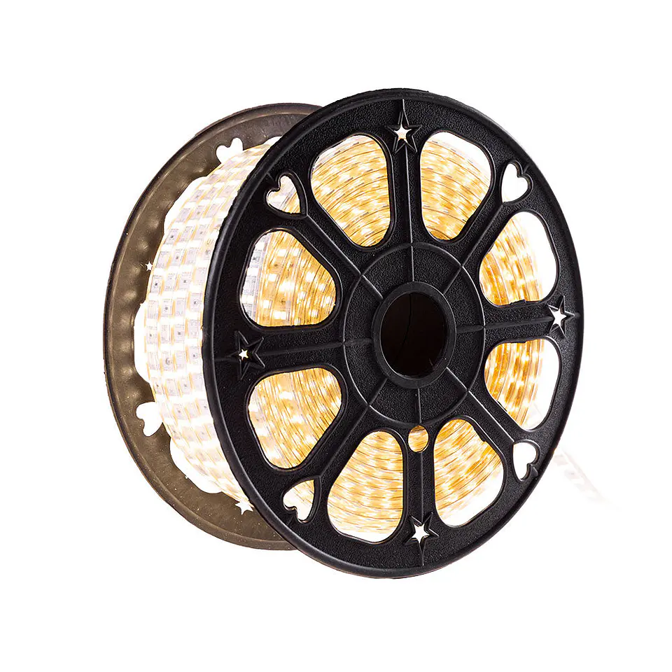 Tira Led de 120 LEDs/M 500W 1.000Lm 6000ÂºK SMD5050 220VAC IP65 x50M 40.000H [HO-220-120-50M-CW] 6