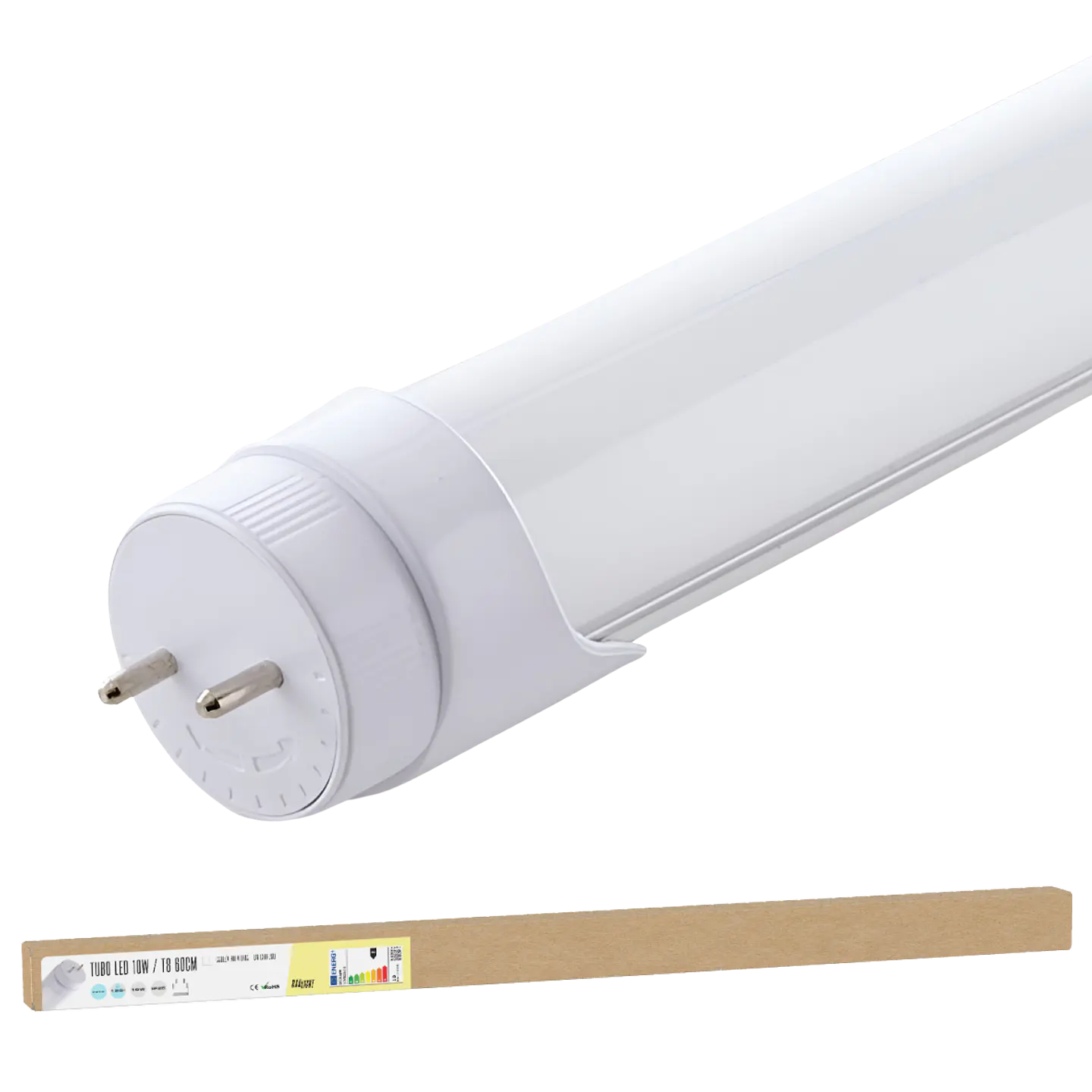 Tubo LED T8 10W 1200Lm 6000ÂºK 60Cm CabeÃ§a GiratÃ³ria 60.000H [BX3-T8RDDG10W-O-CW] 1
