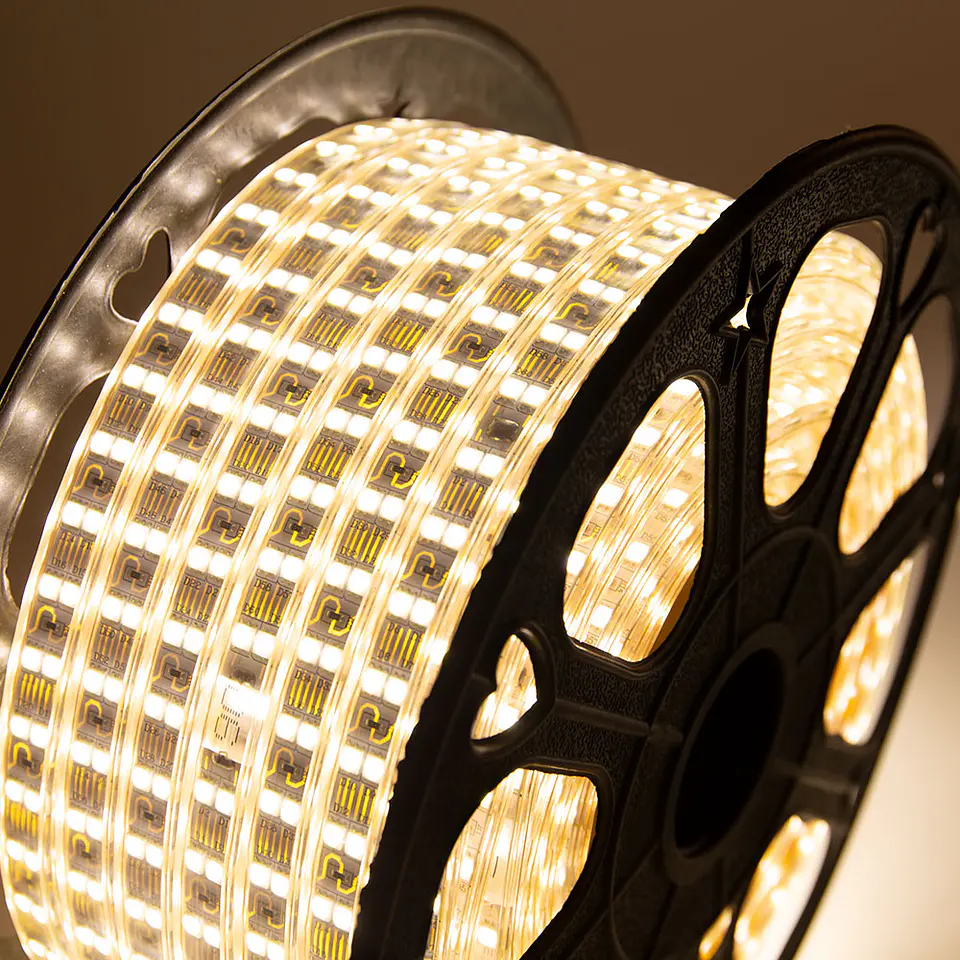 Tira Led de 120 LEDs/M 500W 1.000Lm 6000ÂºK SMD5050 220VAC IP65 x50M 40.000H [HO-220-120-50M-CW] 9