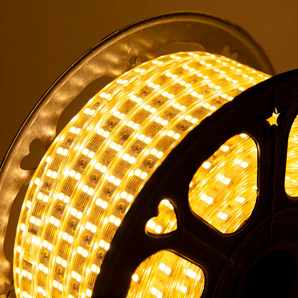 Tira Led de 120 LEDs/M 500W 1.000Lm 6000ÂºK SMD5050 220VAC IP65 x50M 40.000H [HO-220-120-50M-CW] 12