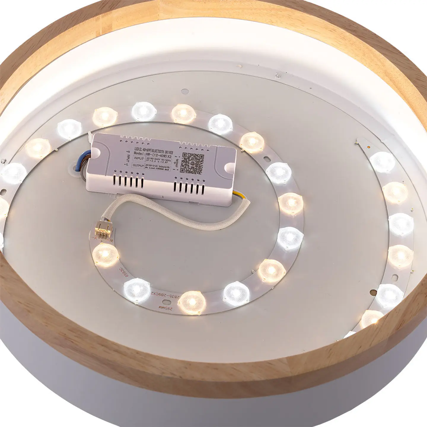 Lumiaria de teto LED 27W 2.700Lm redonda bicolor 