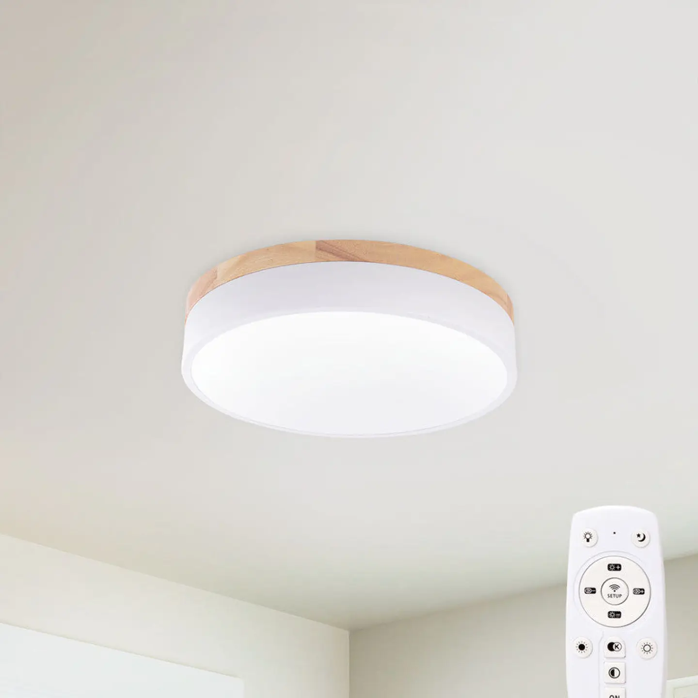 Plafon LED 24W 2493Lm Controle Remoto (Intensidade-CCT) 10.000H [HO-CCT-DL24W] 1