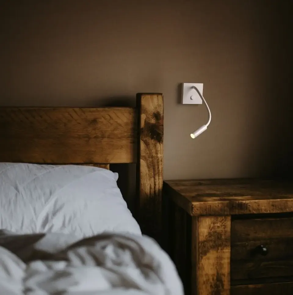 LuminÃ¡ria de leitura de parede flexÃ­vel 
