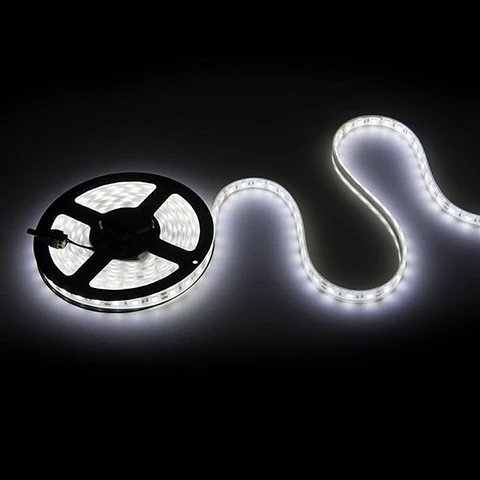 Faixa de 60 LEDs 72W 4.000Lm CRI85 6000ºK SMD5050 12VDC IP68 SubmersÃ­vel x5M 40.000H [CA-5050-12V-IP68-CW]-Branco Frio