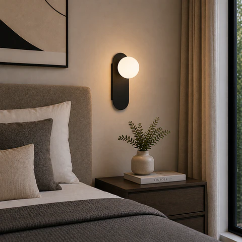 Arandela com esfera de cristal "Glow"