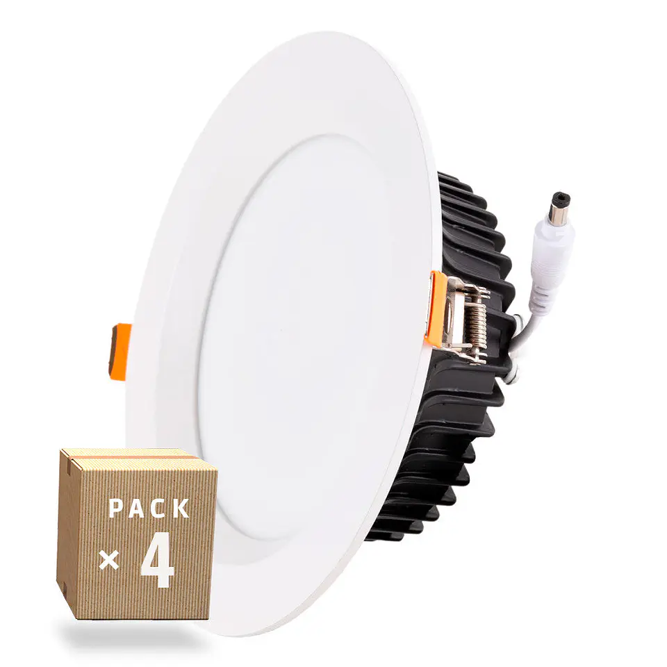 Pacote de 4 Downlights LED 24W 2.160Lm 6000ÂºK IP65 Banheiros/Cozinhas 50.000H [SL-DLFS06-24W-CW-PK4] 1