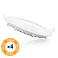 Pacote de 4 painÃ©is LED 9W 900Lm 4200ÂºK 40.000H [HO-PLCIR9W-W-4PK-AP] - Thumbnail 2