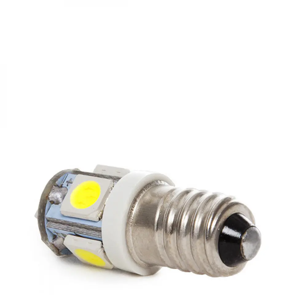 LÃ¢mpada LED E10 1W 83Lm 3000ÂºK 12VDC 40.000H [CA-E10-5MD5050-WW] 3