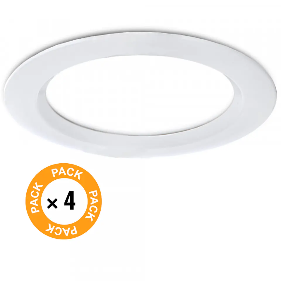 Pacote de 4 Downlights LED 24W 2.160Lm 6000ÂºK IP65 Banheiros/Cozinhas 50.000H [SL-DLFS06-24W-CW-PK4] 2