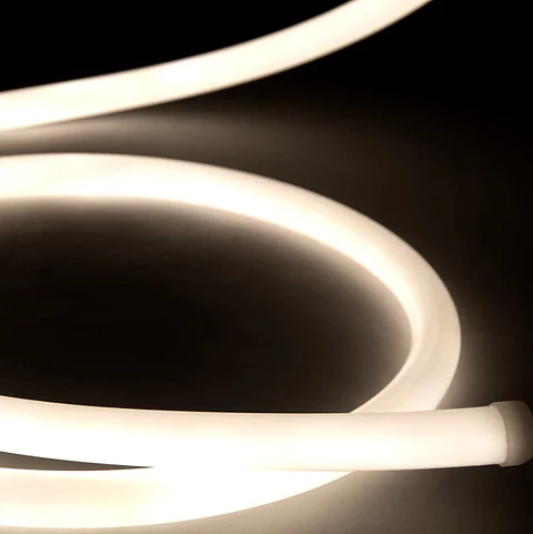 Fita LED Circular Flexivel em NÃ©on - 220V - Instalaçao em Superficie - Ã˜15mm 22W/m x1M IP67 - Amarelo