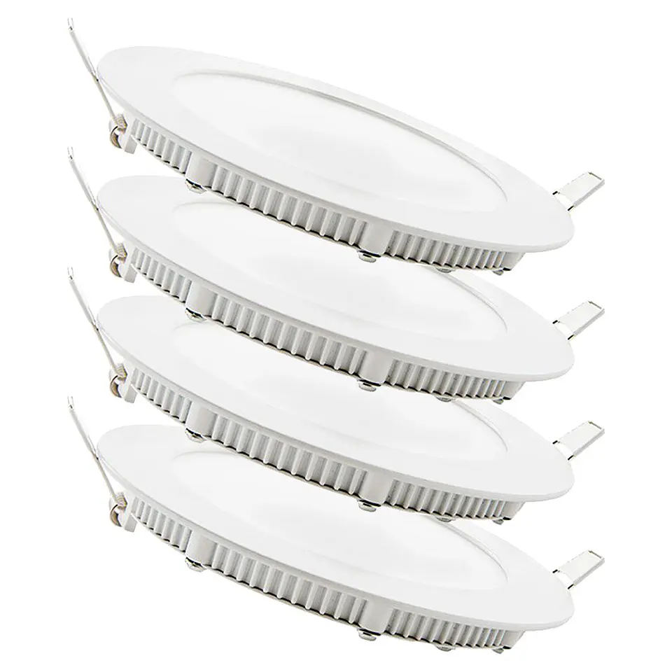 Pacote de 4 painÃ©is LED 9W 900Lm 4200ÂºK 40.000H [HO-PLCIR9W-W-4PK-AP] 3