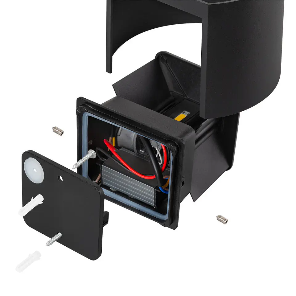 Aplique LED para exterior 2x5W 100Lm/W IP65 Preto 4000K [HO-APL07-IP65-BW] 4