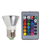 Lampada LED E27 3W RGB Controle Remoto 40.000H [PL187220-E27] - Thumbnail 1
