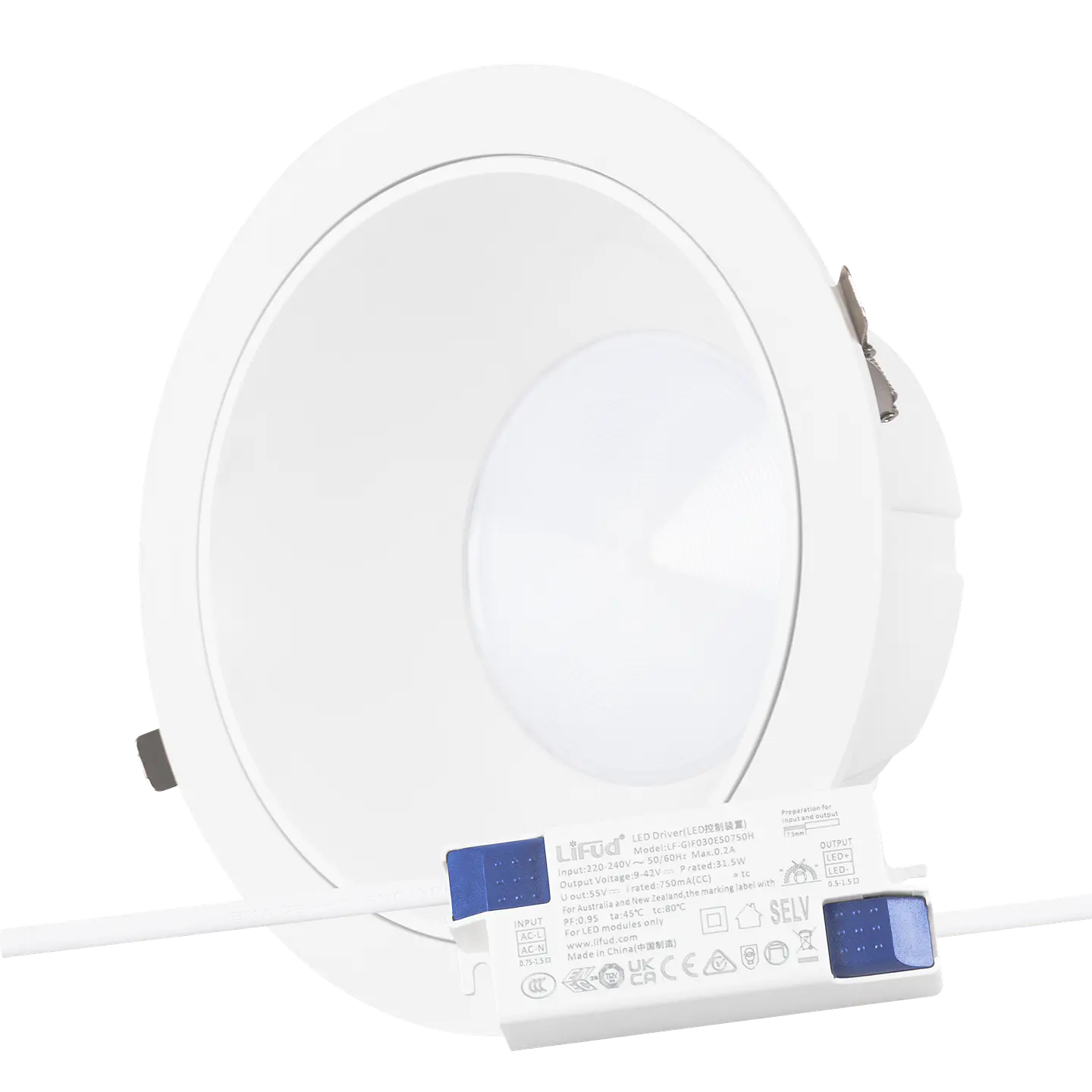 Foco Downlight Circular LED 30W 4200Lm 3000ÂºK Antirreflexo UGR19 40.000H 1