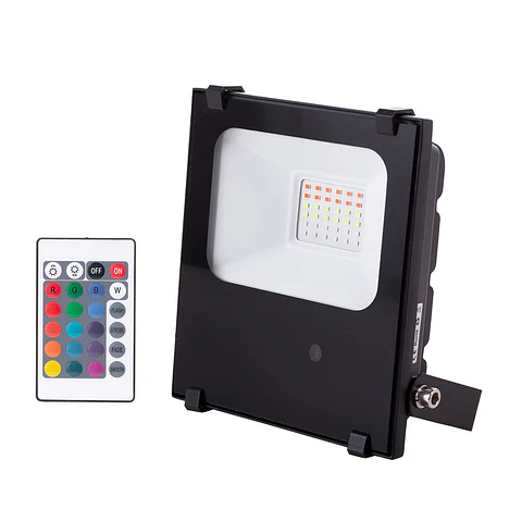 Projetor LED 20W Refletor IP65 RGB Controle Remoto 40.000H [1916-NS-HVFL20W-F-RGB]