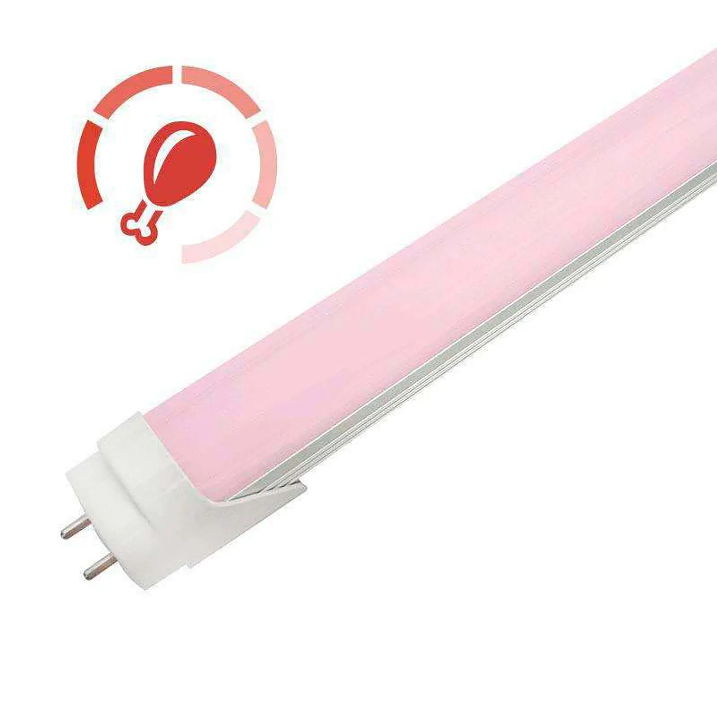 Tubo LED T8 18W 1.500Lm 120Cm Difusor Opala - Rosa 40.000H [HO-T8-1200-18W-R-O] 1
