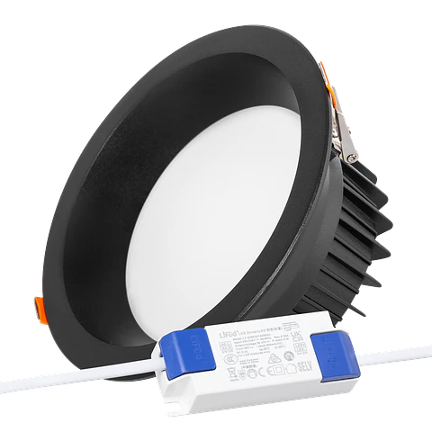 Foco Downlight Circular LED 20W 2.000Lm 3000ºK Antirreflexo UGR19 40.000H Preto