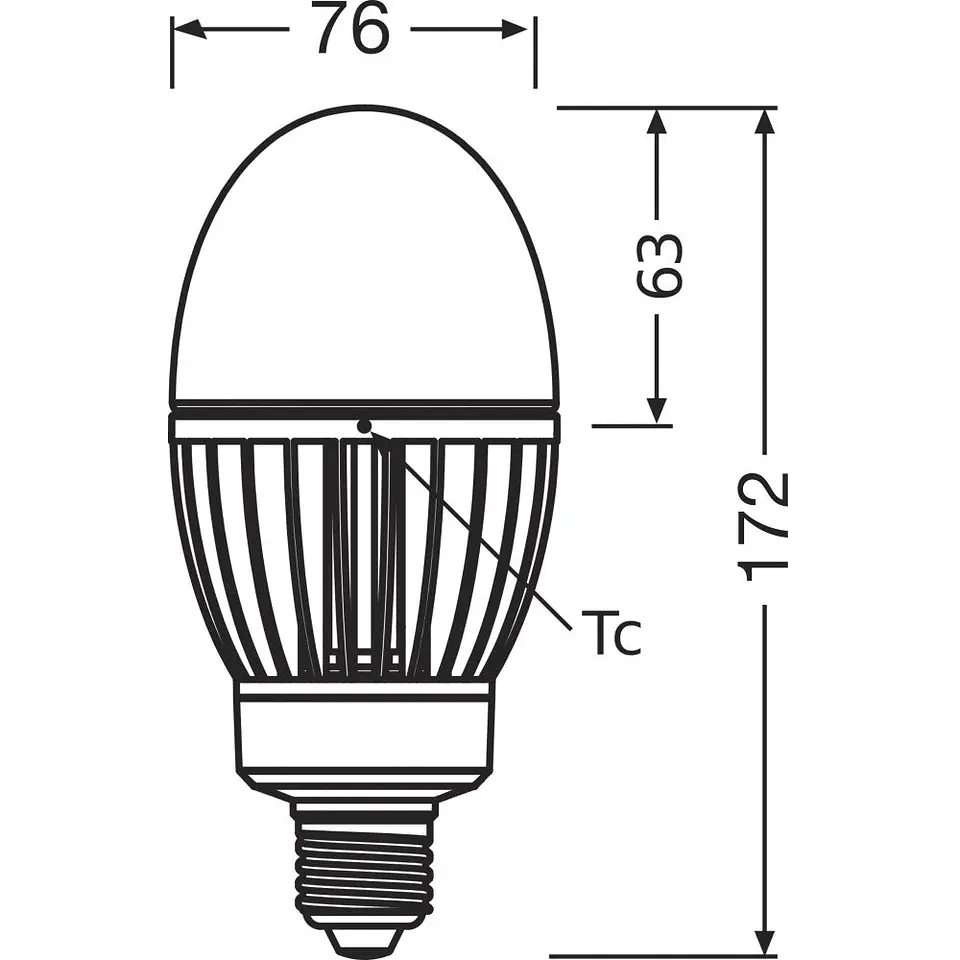 LÃ¢mpada LEDVANCE E27 29W 3600Lm 2700K 360Âº IP65 2