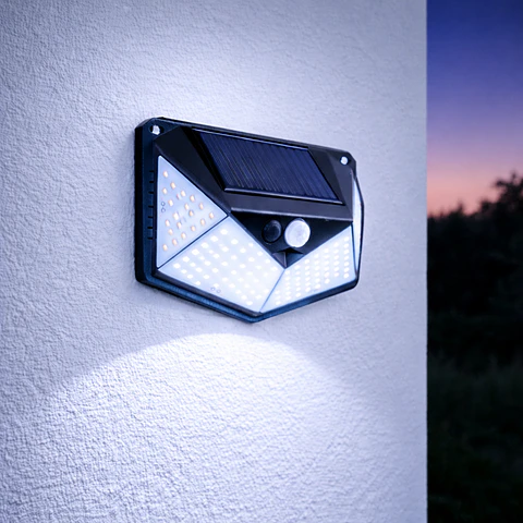 Lampada de Parede LED 6000ºK Sensor Solar IP65 40.000H [HO-SW6080-PIR]