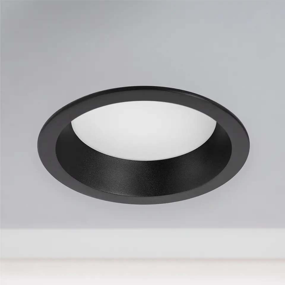 Foco Downlight Circular LED 20W 2.000Lm 3000ÂºK Antirreflexo UGR19 40.000H Preto 8