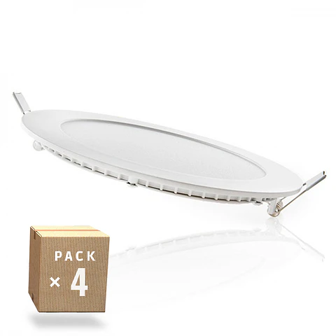 Pacote de 4 Paineis LED 12W 1200Lm 6000ºK 40.000H [JL-GP-LZ-2-PK4-AP]