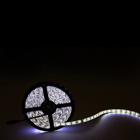 Faixa de 300 LEDs 60W 7.000Lm CRI85 6000ºK SMD5050 24VDC IP65 x5M 40.000H [CA-5050-60-24-IP65-CW]-Branco Frio