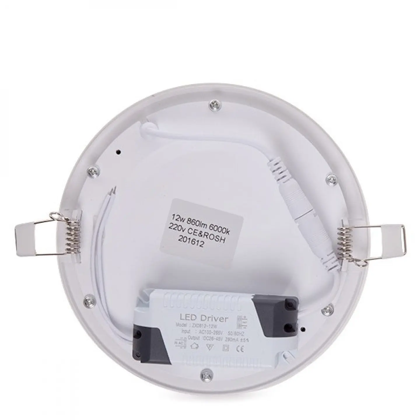 Pacote de 4 painÃ©is LED 12W 1200Lm 2700ÂºK 40.000H [HO-PLCIR12W-WW-PK4-AP] 7