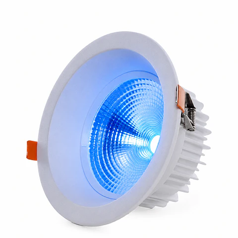 Foco LED Circular de Embutir 18W 2520Lm Antirreflexo UGR19 40.000H Luz Azul