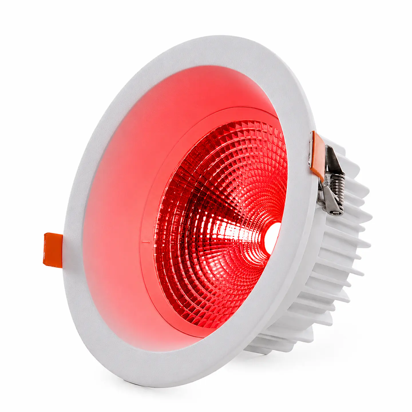 Foco LED Circular de Embutir 18W 2520Lm Antirreflexo UGR19 40.000H Luz Vermelha 1