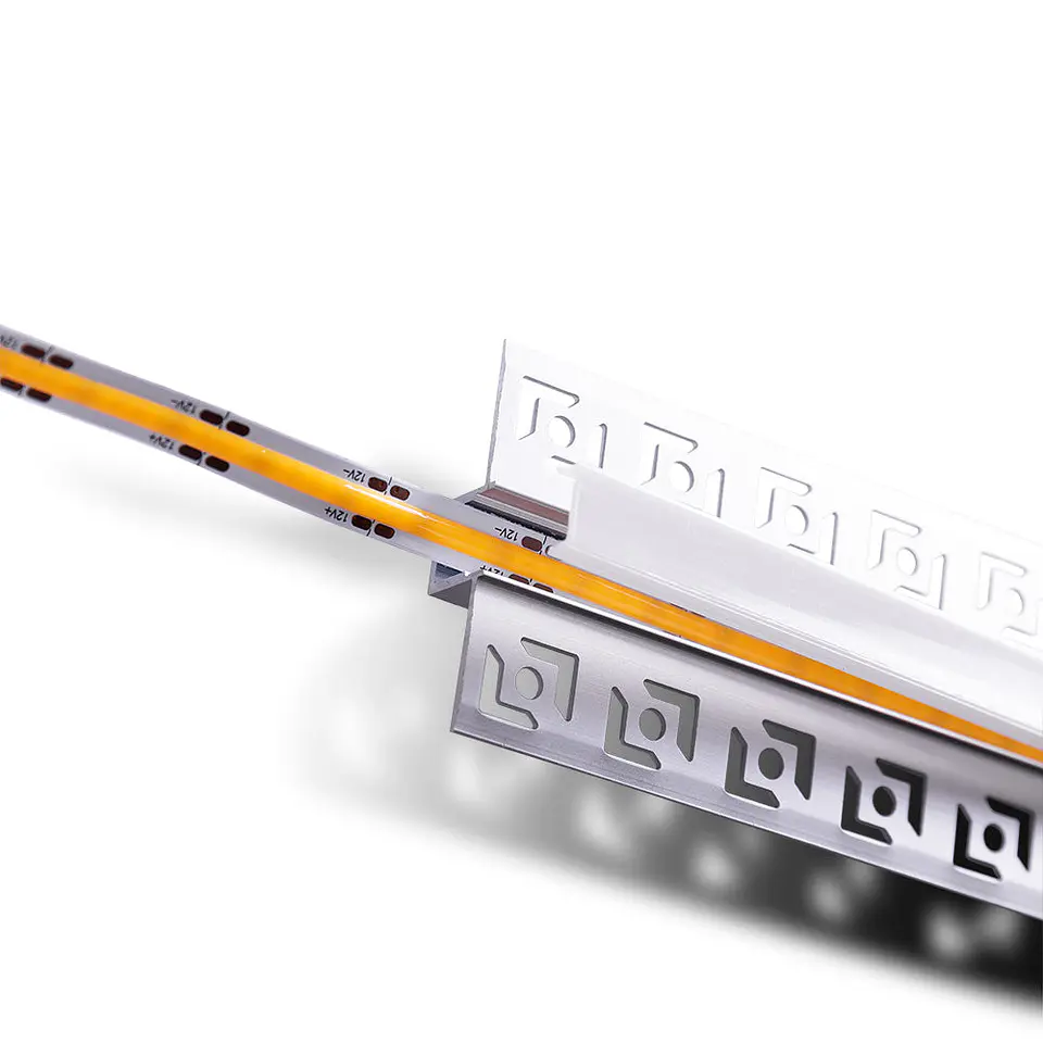 Perfil de AlumÃ­nio Para Recesso Escayola/PladurÂ Tira LED Led 9Mm - 1M 3