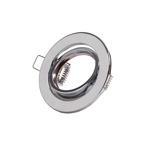 Anel Downlight Circular InclinÃ¡vel "Vepa" AÃ§o 90Mm - Cromado