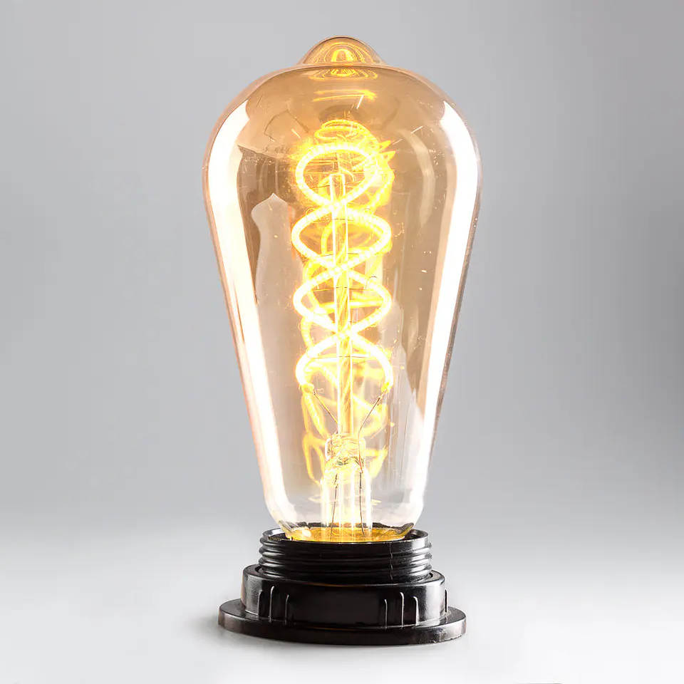 LÃ¢mpada LED E27 4W 380Lm 2000ÂºK Filamento 40.000H [WR-ST64-4W-R] 2