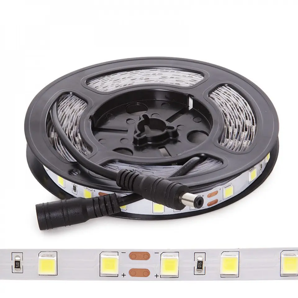 Faixa de 60 LEDs/M 100W 6.900Lm CRI85 6000ÂºK SMD5054 12VDC IP20 x5M 40.000H [CA-60-5054-12-IP20-CW]-Branco Frio 2