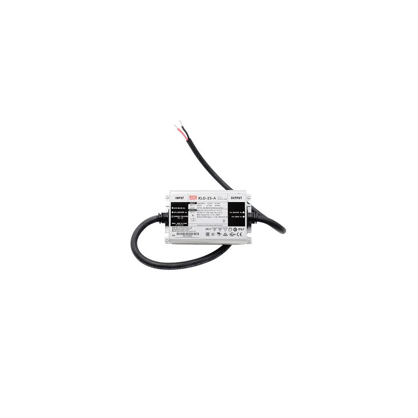 Xlg-25-Ab Ip67 Driver Meanwell PotÃªncia Constante Em:: 90-305Vac Fora:: 22-54Vdc Corriente 250-1050Ma 25W Pfc Potenciomet 1