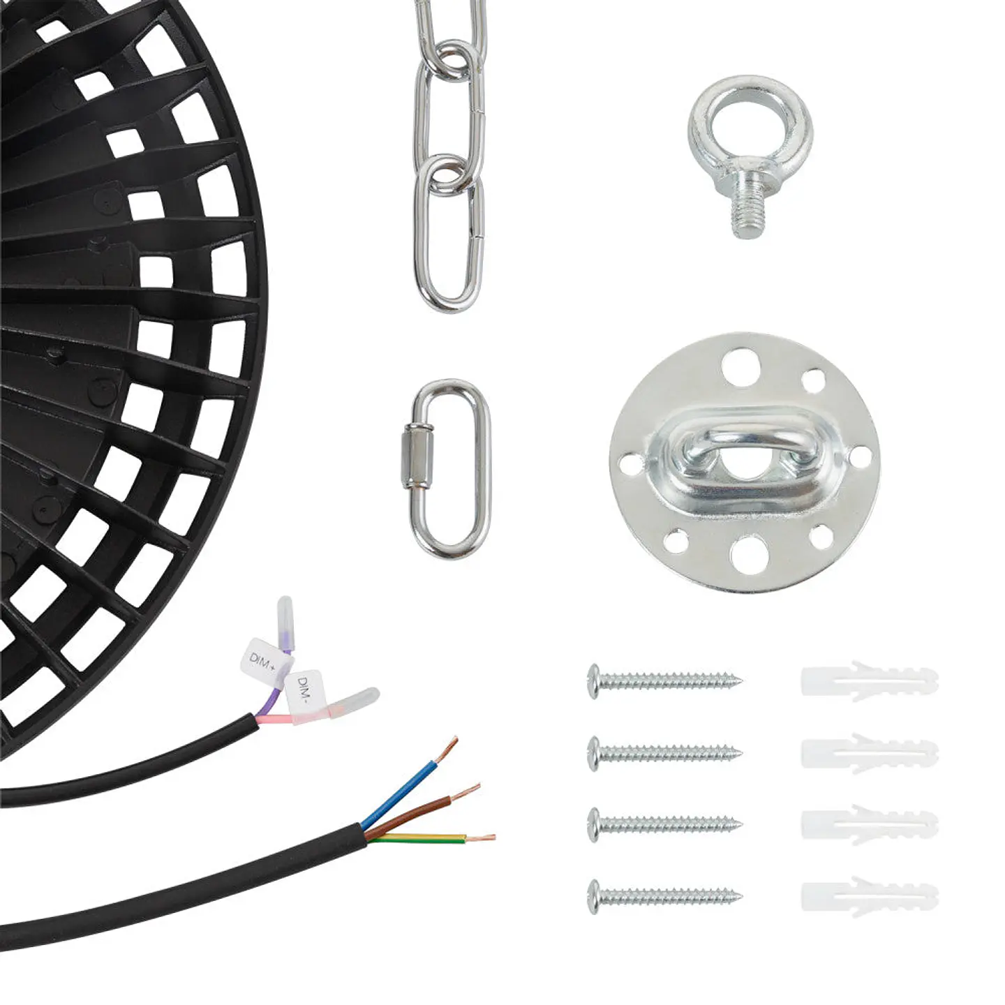 Lumiaria LED tipo High Bay 200W 34.000Lm 6000K IP65 Driver Regulavel 0-10V 30.000H 6