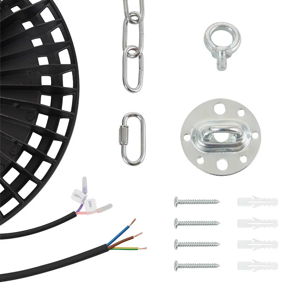 Lumiaria LED tipo High Bay 200W 34.000Lm 6000K IP65 Driver Regulavel 0-10V 30.000H 6