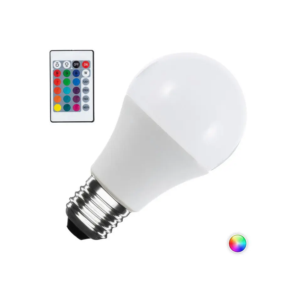 LÃ¢mpada LED E27 10W 4200ÂºK RGB + W Controle 40.000H [CA-E27-10-RGB-W] 1